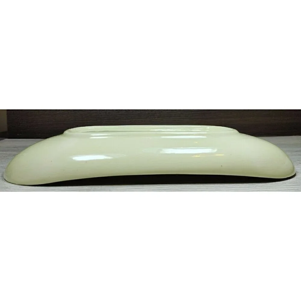 Red Wing Hand Painted Yellow Floral Dinnerware Curved Platter Stamp Rolling Tray